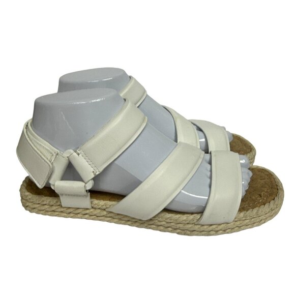 Vince Shoes - Vince Elian Women's Sandal Sport White Espadrille Flat Cork Bed Leather Size 7